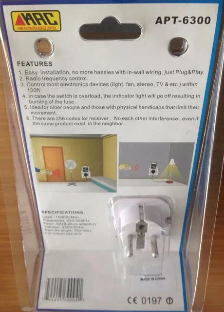 Presa telecomandata «HARC (Home Automation Remote Control) - Wireless remote controller» (TELE)
