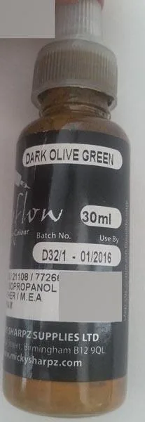Inchiostro del tatuaggio «Harvest Brown, Rich Praline; Dark Olive Green; Leaf Green, Navy Blue, Mid Yellow; Burnt …» — foto 5 dell'alert A12/1582/17