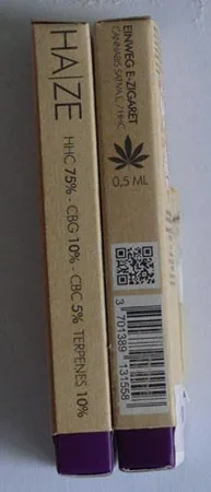 Sigaretta elettronica usa e getta «HAZE ≤250 Puffs Cannabis Sativa L.» — foto 2 dell'alert A12/02494/23