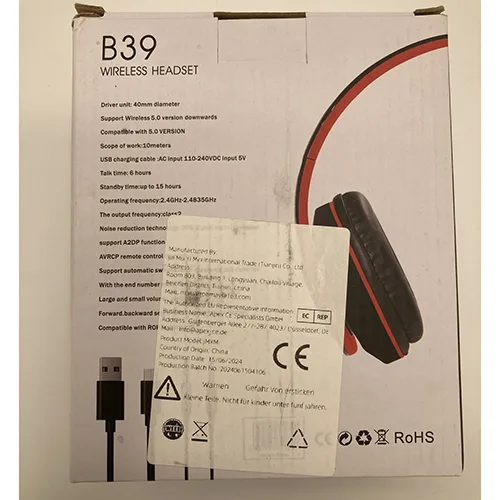 Cuffie «Headphones Over ear  Bluetooth 5.0» — foto 4 dell'alert SR/02332/25