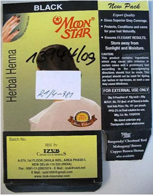 Henna a base di erbe – Moon Star Herbal Henna nera — foto 3 dell'alert 0006/10