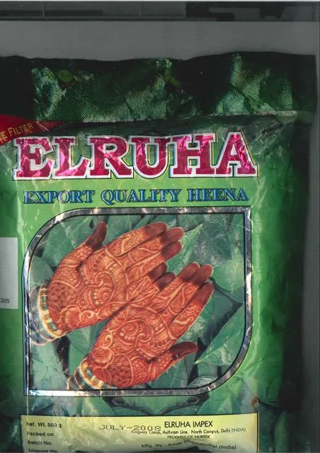Henna pittura a mano – "Elruha Export Quality Heena" — foto 1 dell'alert 1104/10