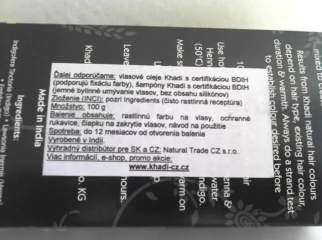 Tintura per capelli «Herbal Hair Colour - Black» — foto 2 dell'alert A12/0474/14