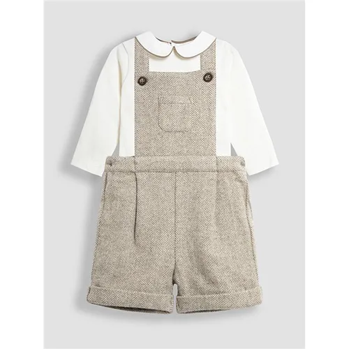 Set di abbigliamento per bambini «Herringbone Dungarees &amp; Top Set» (Jojo Maman Bébé)