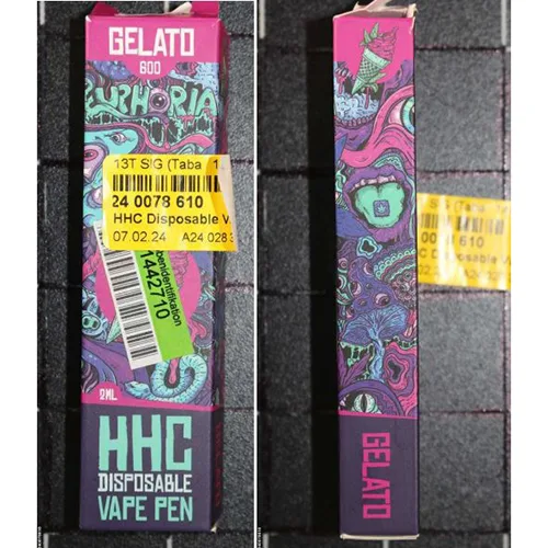 Sigaretta elettronica «HHC Disposable Vape Pen Amnesia, Gelato, Zkittlez» — foto 3 dell'alert A12/01465/24