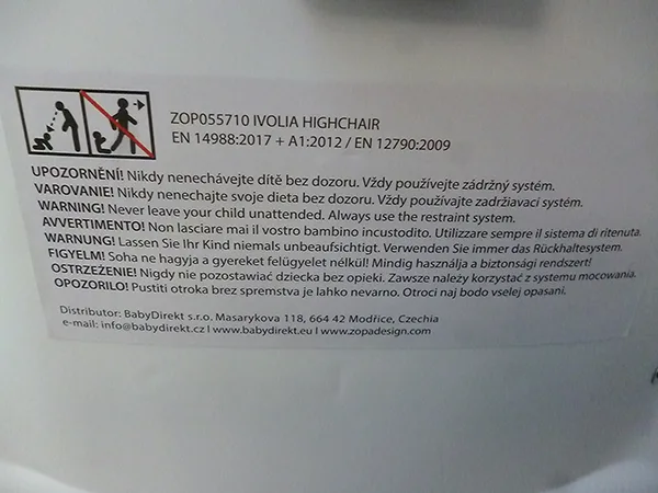 Seggiolone per bambini «High Chairs IVOLIA» — foto 2 dell'alert A11/00024/22