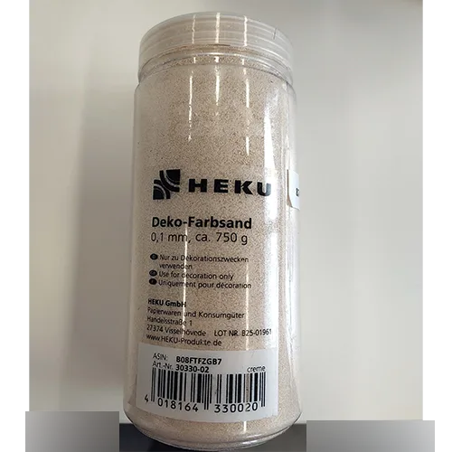 Decorazione sabbia «high-quality decoration sand color cream» (HEKU Gmbh papierwaren und konsumergüter)