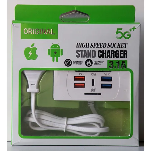 Caricabatterie USB «HIGH SPEED SOCKET STAND CHARGER» (ORIGINAL)