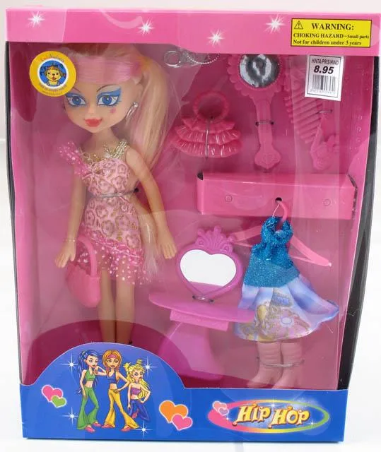 Set di bambole e accessori in plastica «Hip Hop» (Lelukulma)