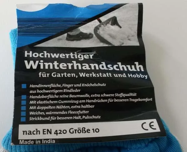 Guanti da lavoro «Hochwertiger Winterhandschuh - für Garten, Werkstatt und Hobby» — foto 2 dell'alert A12/1241/15