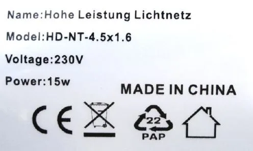 Catena di illuminazione «Hohe Leistung Lichtnetz» — foto 4 dell'alert A12/00323/22
