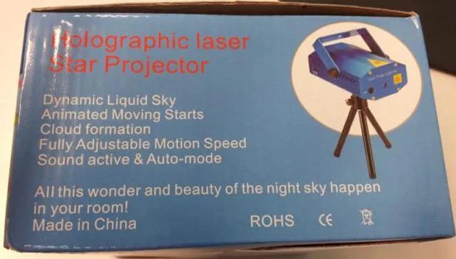 Proiettore laser «Holographic Laser Star Projector / Mini Laser Stage Lighting» — foto 4 dell'alert A12/1838/12