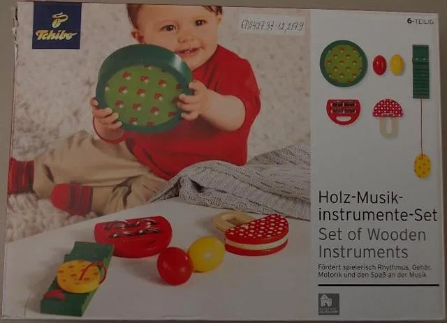 Set di giocattoli musicali in legno «Holz-Musik-instrumente-Set ( Set of Wooden Instruments)» — foto 3 dell'alert A12/1557/13