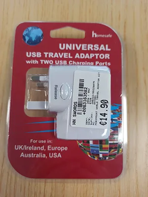 Adattatore da viaggio «Homesafe Universal USB Travel Adaptor» — foto 1 dell'alert A12/00454/23
