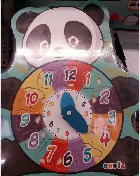 Orologio puzzle giocattolo «Horloge puzzle en bois - Wooden jigsaw-clock» (addendo)