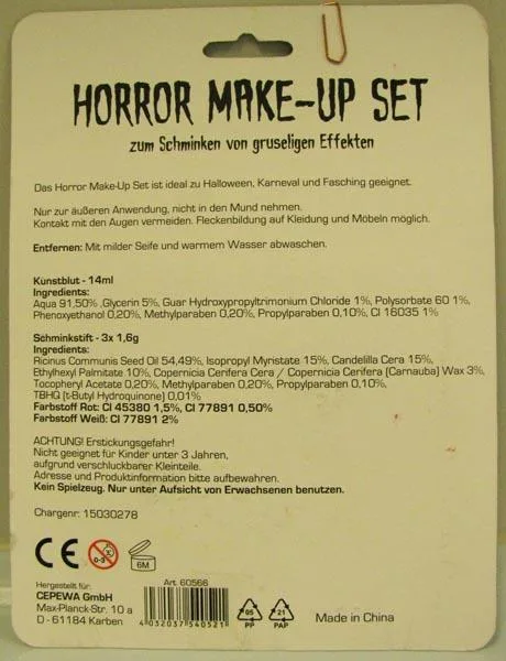 Trucco di fantasia «Horror Make-up Set» — foto 2 dell'alert A12/0446/16