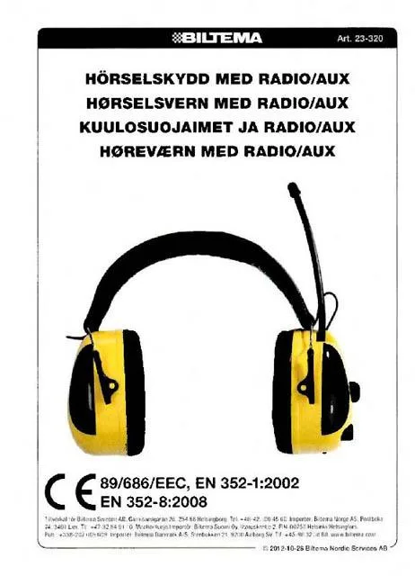 Protezioni per l'udito «Hörselskydd med radio/aux» (Biltema)