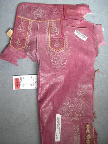 Lederhose da donna «Hose Kris beere» (Stocker Point Original No. 1)