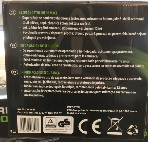 Scooter autobilanciante ("Hoverboard") «Hoverboard» — foto 2 dell'alert A12/0034/19