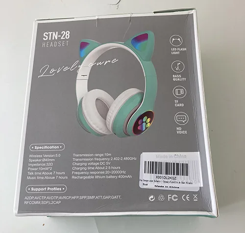 Cuffie per bambini «HuPop Kids Headphones - Cat Ear Headphones Foldable» — foto 2 dell'alert A12/00841/23