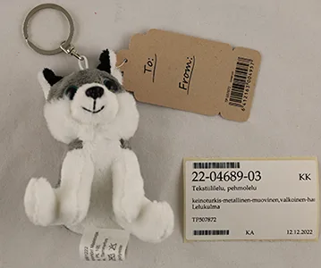 Giocattolo morbido con portachiavi «Husky keychain» (Lelukulma)