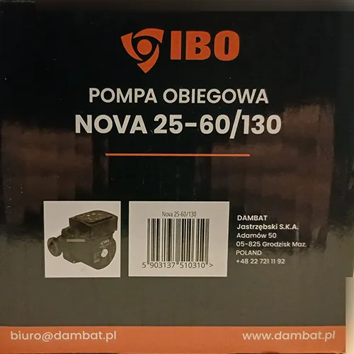 Pompa dell'acqua «IBO NOVA 25-60/130» — foto 2 dell'alert SR/01956/26