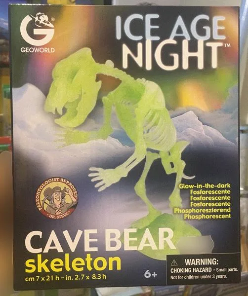 Giocattolo luminoso «Ice Age Night - Cave Bear skeleton» (Geoworld)