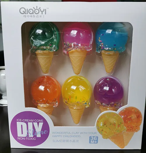 Melma del giocattolo «Ice Cream Cone DIY Slime» (Qiaoyi)