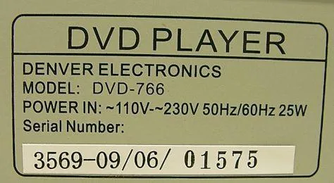 Il lettore DVD. (Denver)