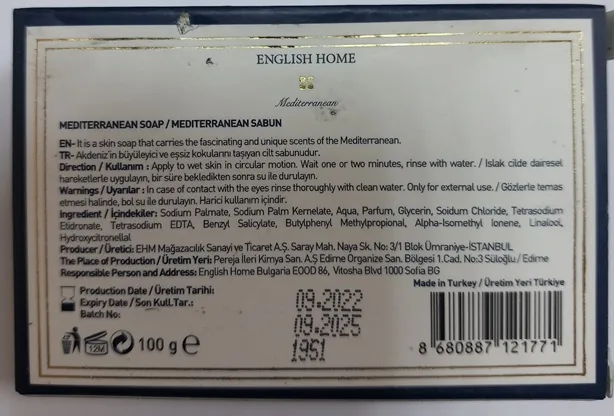Il sapone — foto 2 dell'alert A12/00684/23