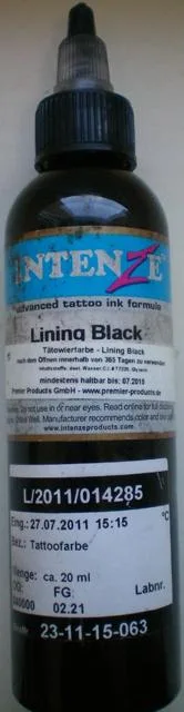 Inchiostro tatuaggio "Intenze Fodera Nero" &amp; #13; &amp; #13; (Intenze)