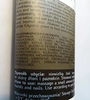 Crema per le mani «INDIA hand cream with cannabis oil» — foto 3 dell'alert A12/00431/23