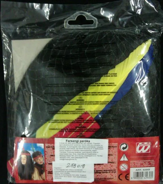 Parrucca vestito fantasia «Indian wig» — foto 2 dell'alert A12/1091/14