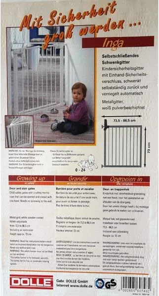 Cancello di sicurezza per bambini «Inga - Selbstschliessendes Schwenkgitter ('Inga - self-closing swing gate')» — foto 3 dell'alert A12/1542/16