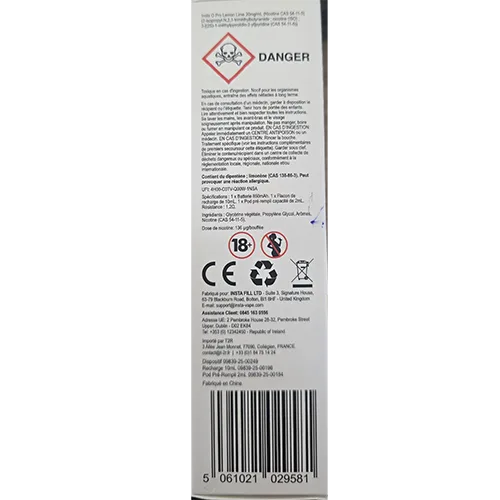 Sigaretta elettronica monouso «Insta O Pro Lemon Lime 20mg/ml» — foto 2 dell'alert SR/02480/26