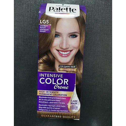 Tintura per capelli «INTENSIVE COLOR Creme HIGH-INTENSITY PERMANENT COLORATION LG5 JISKŘIVÝ NUGÁT» (Schwarzkopf Palette)
