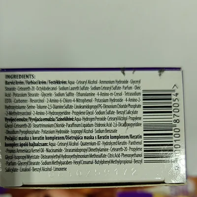 Tintura per capelli «INTENSIVE COLOR CREME HIGH-INTENSITY, PERMANENT COLORATION» — foto 4 dell'alert SR/00733/26