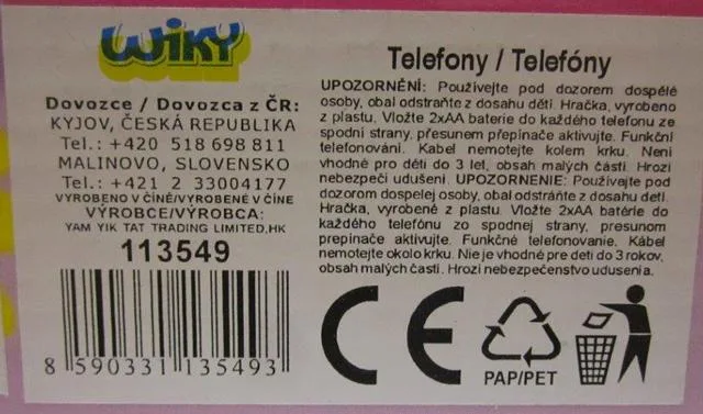Set di telefoni giocattolo «Intercom Phone Set» — foto 2 dell'alert A12/1212/13