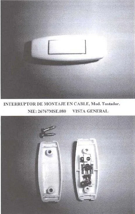 Interruttore per montaggio su cavo (NOVEDADES LEIVA)