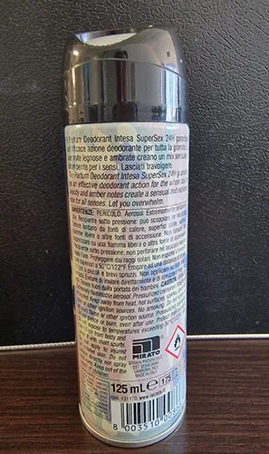 Spruzzo di deodorante «Intesa Parfum Deodorant Spray super sex» — foto 6 dell'alert A12/01519/23