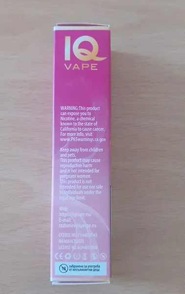 Sigaretta elettronica usa e getta «IQ VAPE 1, 1300 puffs» — foto 1 dell'alert A12/01671/23