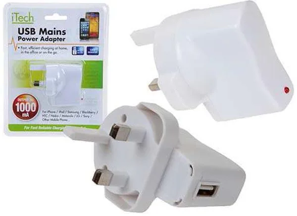Alimentatore USB «iTech USB Mains Power Adapter» — foto 1 dell'alert A12/0638/15