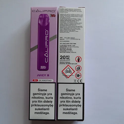 Sigaretta elettronica monouso «IVG JUICY B» (CALIPRO)