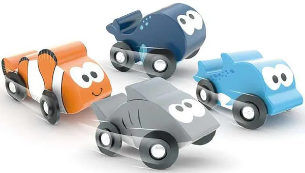 Set auto giocattolo «J'adore Ocean Friends Natural Wood Toys» (J'adore SAS)