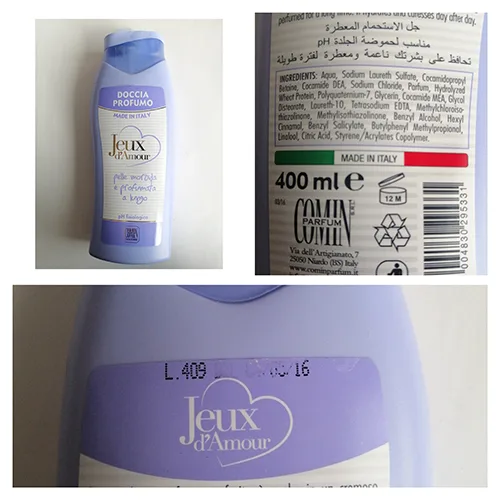 Gel doccia «Jeux d'Amour» (Comin parfum)