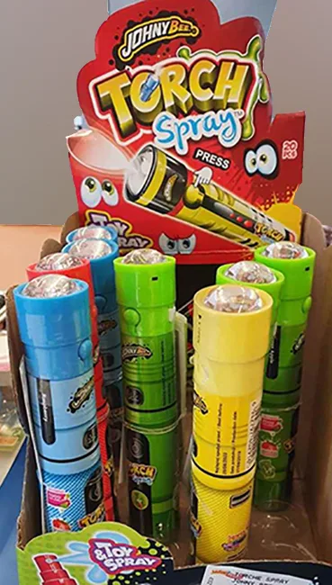 Torcia giocattolo con dolci «Johny Bee Torch Spray» — foto 3 dell'alert A12/00583/22