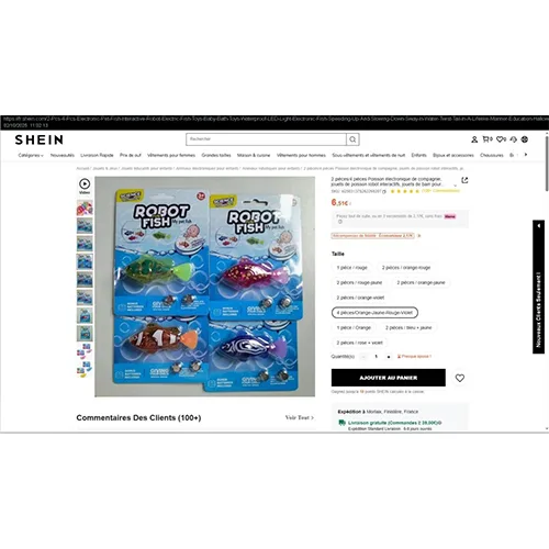 Set di giocattoli da bagno «Jouet de bain Robot Fish» — foto 2 dell'alert SR/02424/26