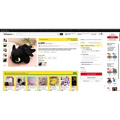 Giocattolo morbido «Jouet en peluche dessin animé petit Dragon volant Kawaii» — foto 2 dell'alert SR/04232/25