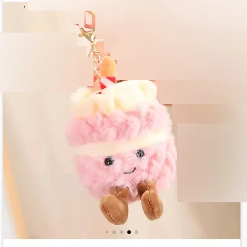 Portachiavi con giocattolo morbido «Jouet en peluche en forme de gâteau mignon, 1 unité, décoration de gâteau mignon pour sa…»