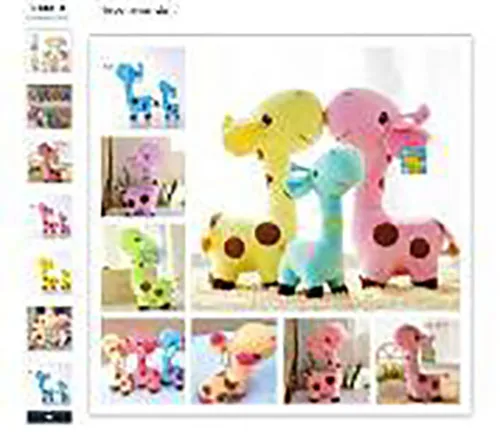 Peluche giocattolo «Jouets mignons de peluche de girafe»